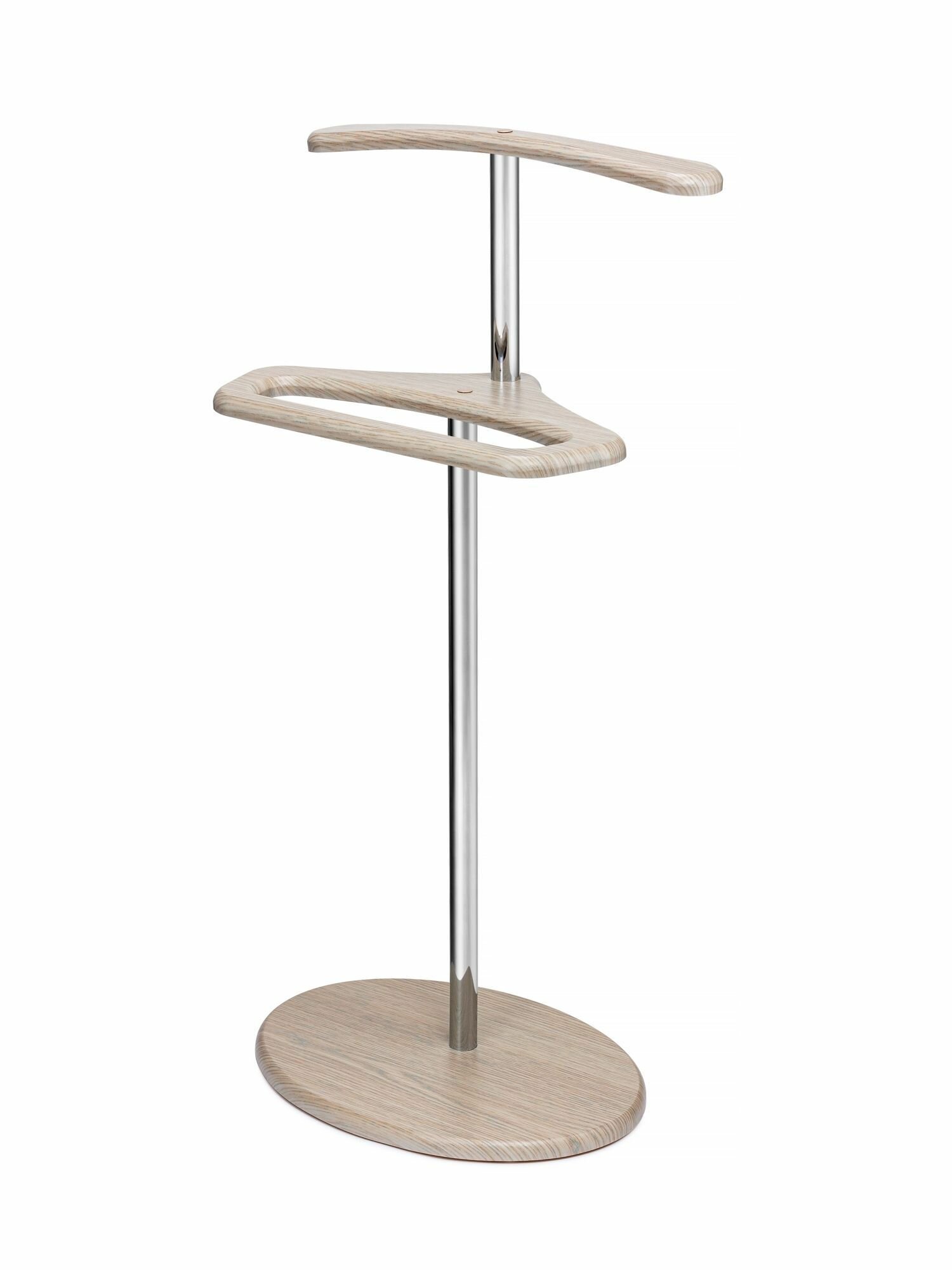 Вешалка напольная для одежды детская, дуб беленный, металлическая подставка — фото 1