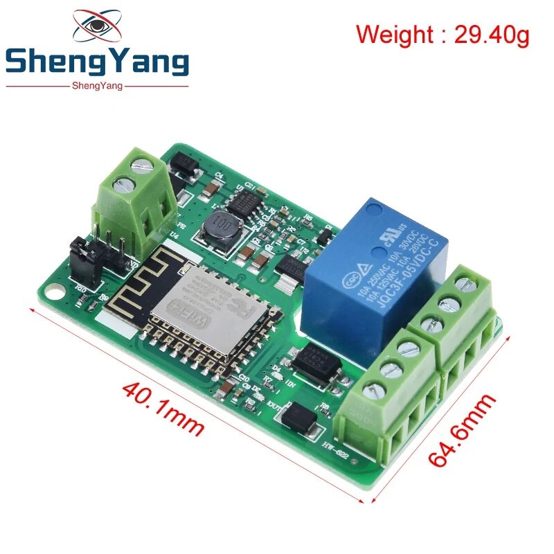Релейный модуль TZT ESP8266 10А 220В, ESP-12F Relay Modul — фото 1