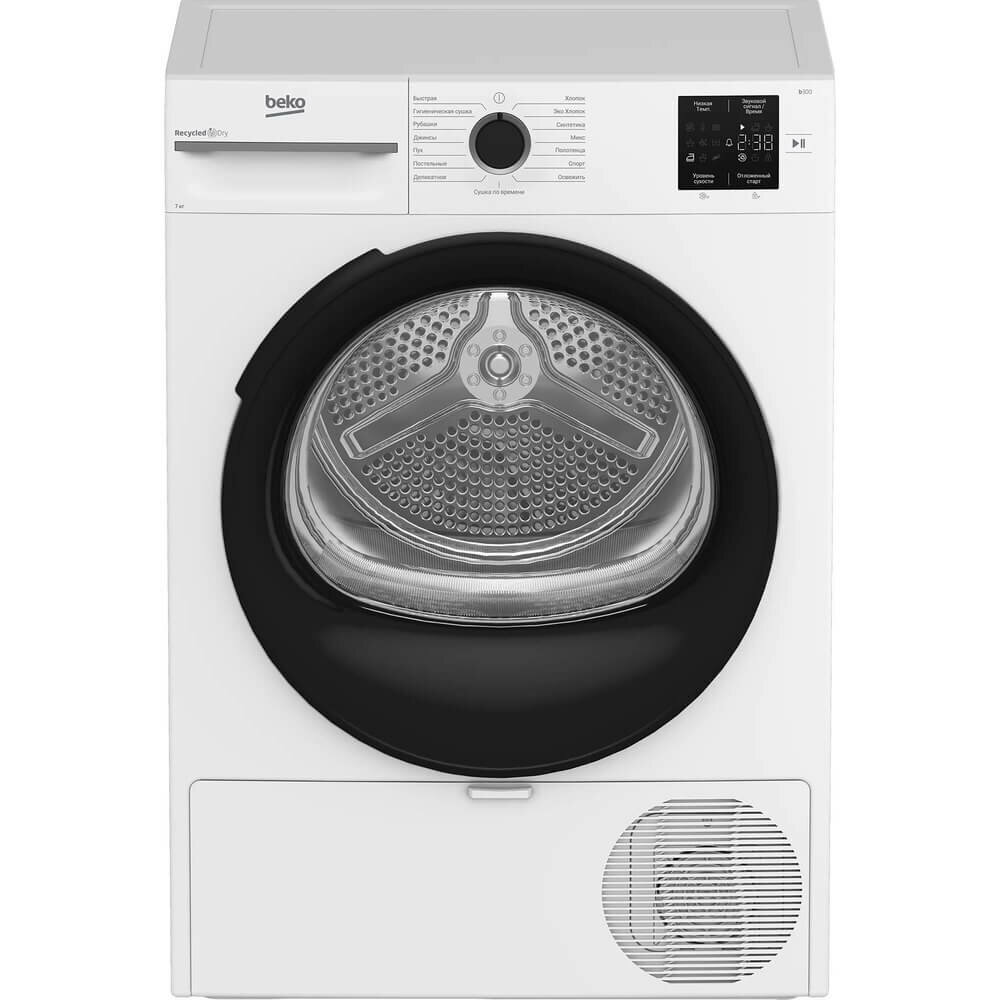 BEKO BM3T37220 белый/черный (7 кг, дисплей, тепловой насос)