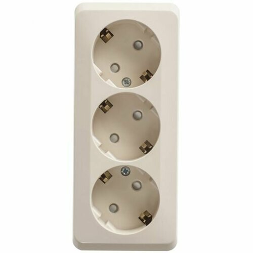 Розетка Systeme Electric PA16-012K ЭТЮД, 16 А, с защитной шторкой, с заземлением