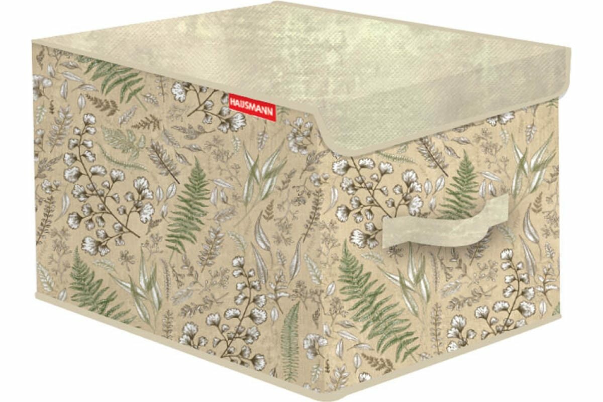 Кофр для белья HAUSMANN Herbarium HM-PICF21 ПЭТ бежевый с ручкой
