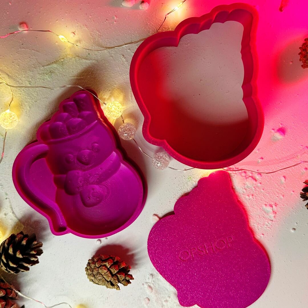 Новогодняя 3D форма для бомбочек Кружка-Пингвин — фото 1