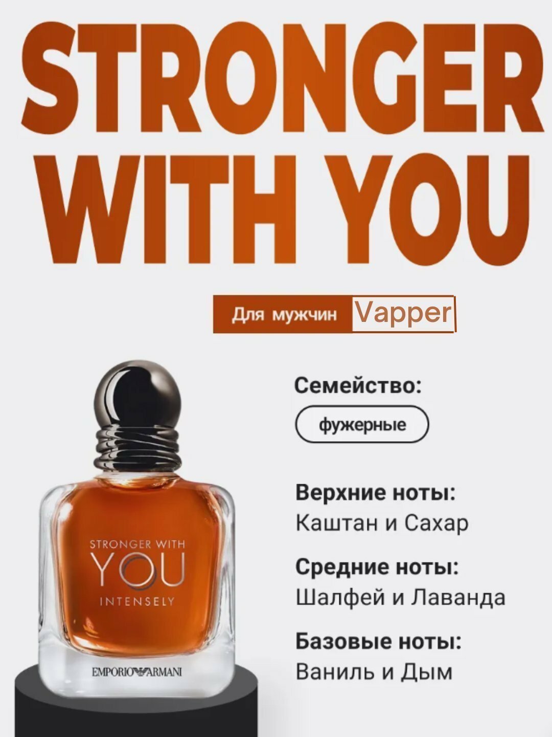 Мужские духи Stronger With You, Giorgio Armani, подарочная упаковка, для подарка, 10 мл, Франция