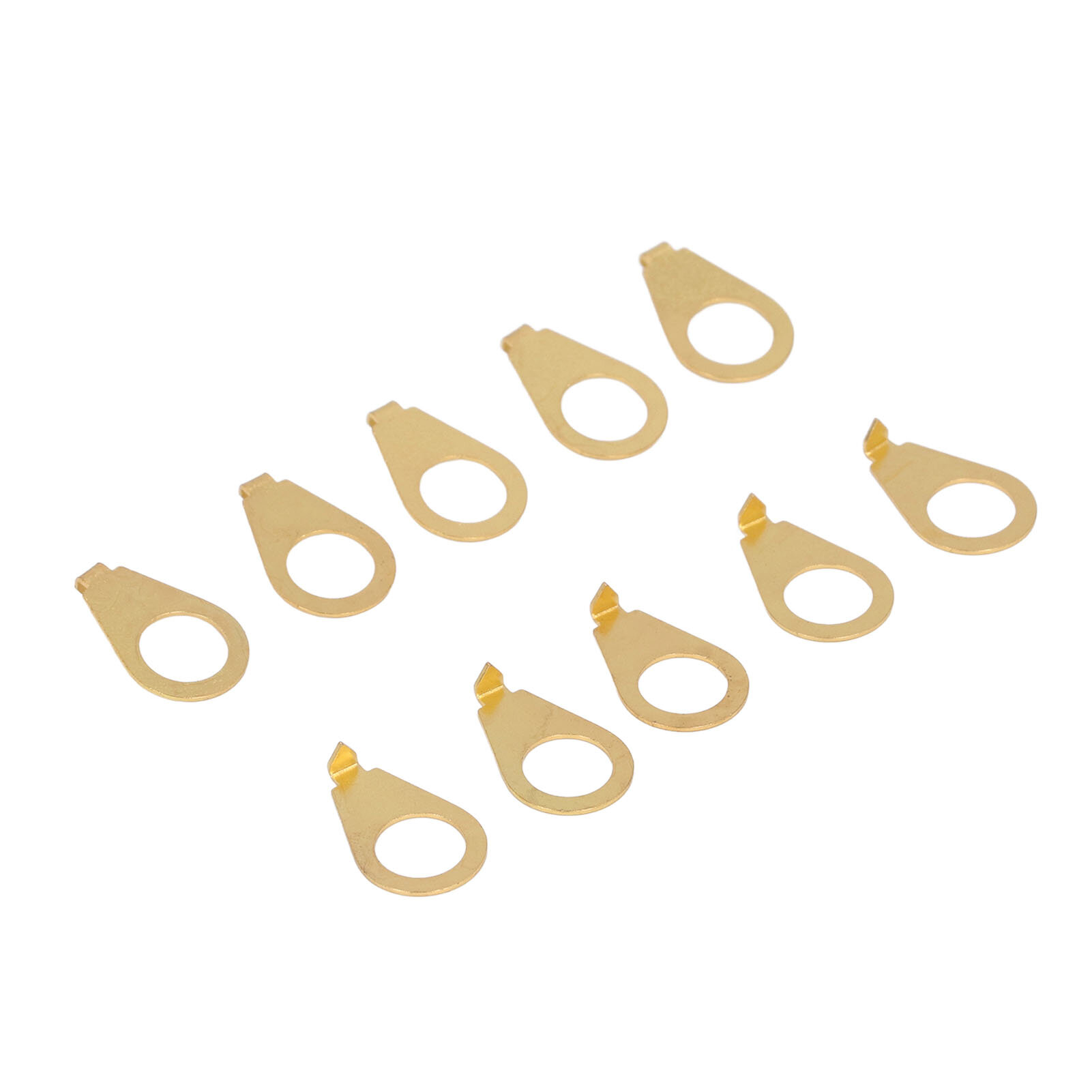10PCS Guitar Knobs Pointer Indicator Plate Iron Potentiometer Spacer Gold — фото 1