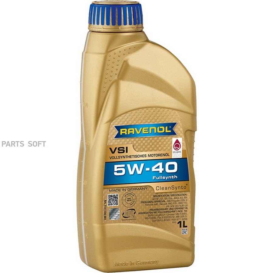 RAVENOL 1111130-001 Масло моторное RAVENOL VSI 5W-40 1 л 1111130-001
