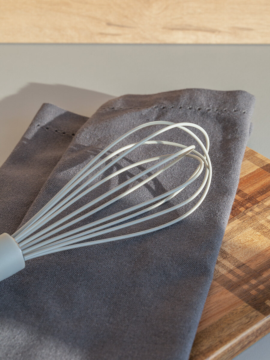 Венчик DeNASTIA idea 26,8x6x6 см, силикон, нейлон, ПП, серый, A000375 — фото 1