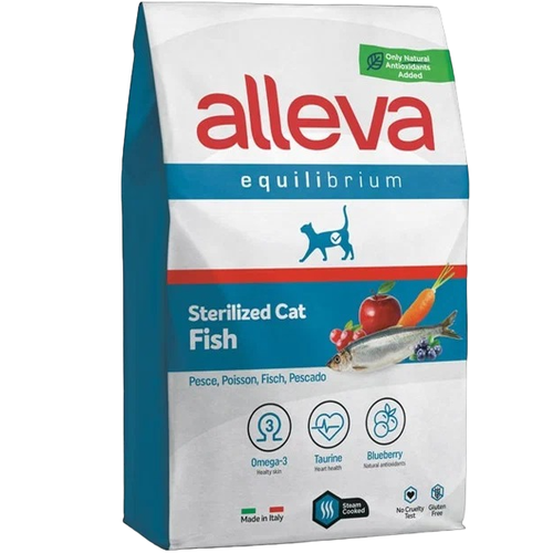 ALLEVA EQUILIBRIUM STERILIZED Сухой корм для стерилизованных кошек с Рыбой alleva equilibrium fish sterilized cat сухой корм для стерилизованных кошек с рыбой 10 кг