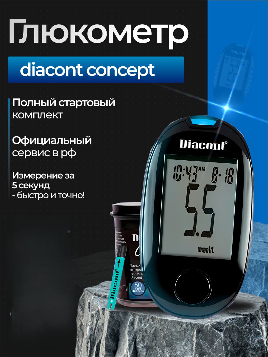 Глюкометр Диаконт Концепт ( стандартный комплект)