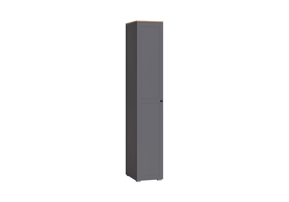 Шкаф-пенал Моби Остин 13.225 серый графит / дуб вотан 40x54.3x229.6 см