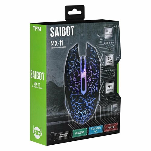 Мышь беспроводная игровая TFN SAIBOT MX-11 Черный TFN-GM-MW-MX-11 89900₽