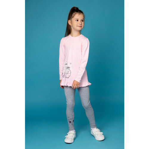 комплект одежды little world of alena размер 104 белый розовый Комплект одежды LITTLE WORLD OF ALENA, размер 104, розовый, серый