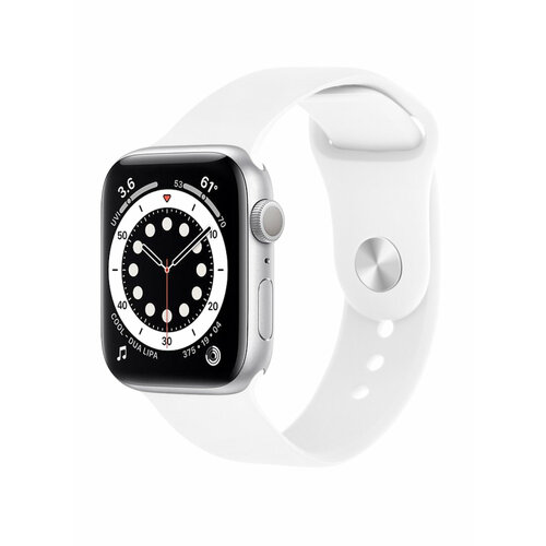 Ремешок для Apple Watch силиконовый / 42,44,45 мм / S, M / цвет белый