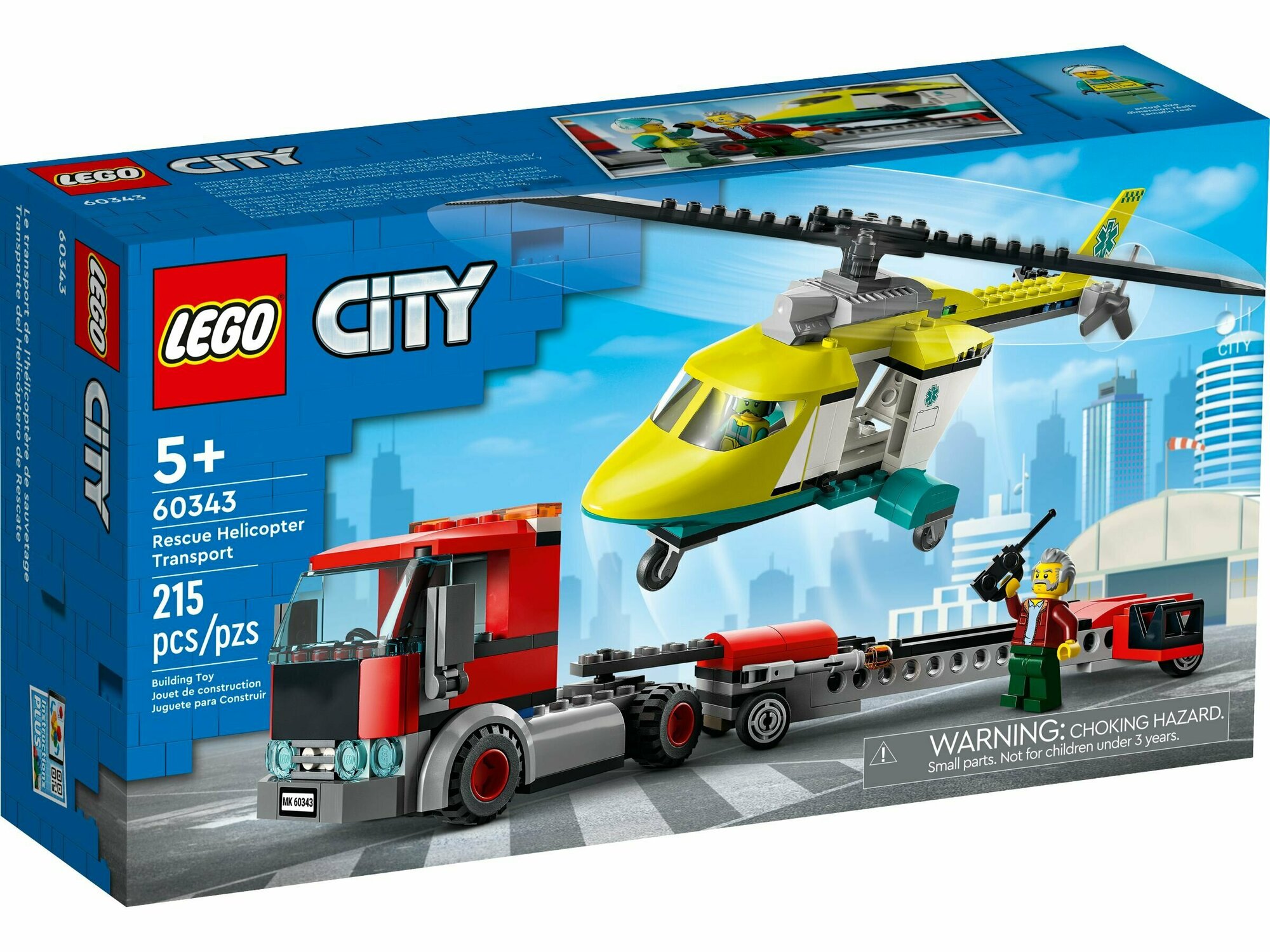 LEGO City 60343 Конструктор Вертолет транспортер