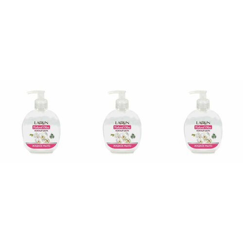 Larun Крем мыло Natural olive Нежный шелк,300 мл,3 шт