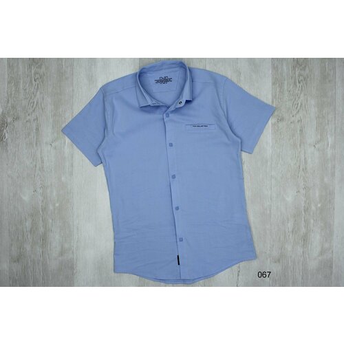 фото Школьная рубашка njn, размер 10 лет, голубой