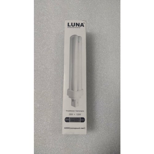 Компактная люминесцентная лампа LUNA G24d-3 PLC 26Вт 4200К