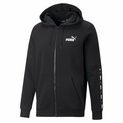 Толстовка PUMA Puma ESS+ Tape Full-Zip, размер M, черный new fashion harajuku sweatshirt beautiful electric guitar 3d full printing hoodie zip hoodie unisex casual sportswear n012