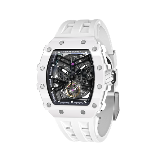 Наручные часы TSAR BOMBA, белый наручные часы tsar bomba мужские наручные часы tsar bomba automatic carbon fiber tb8207cf 01 черный