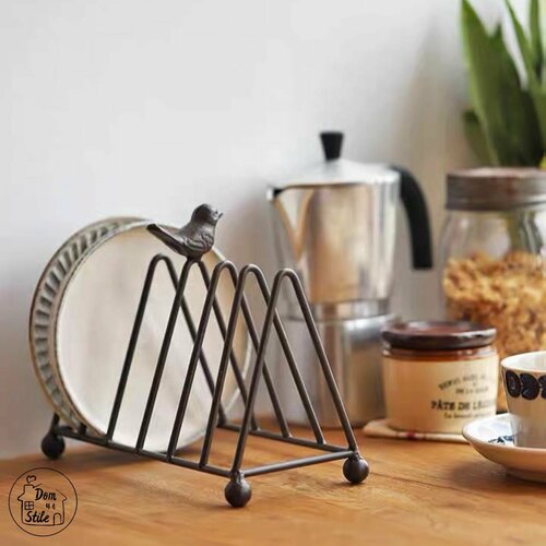 Сушилка для посуды настольная металлическая 25х18х11 см, подставка для книг