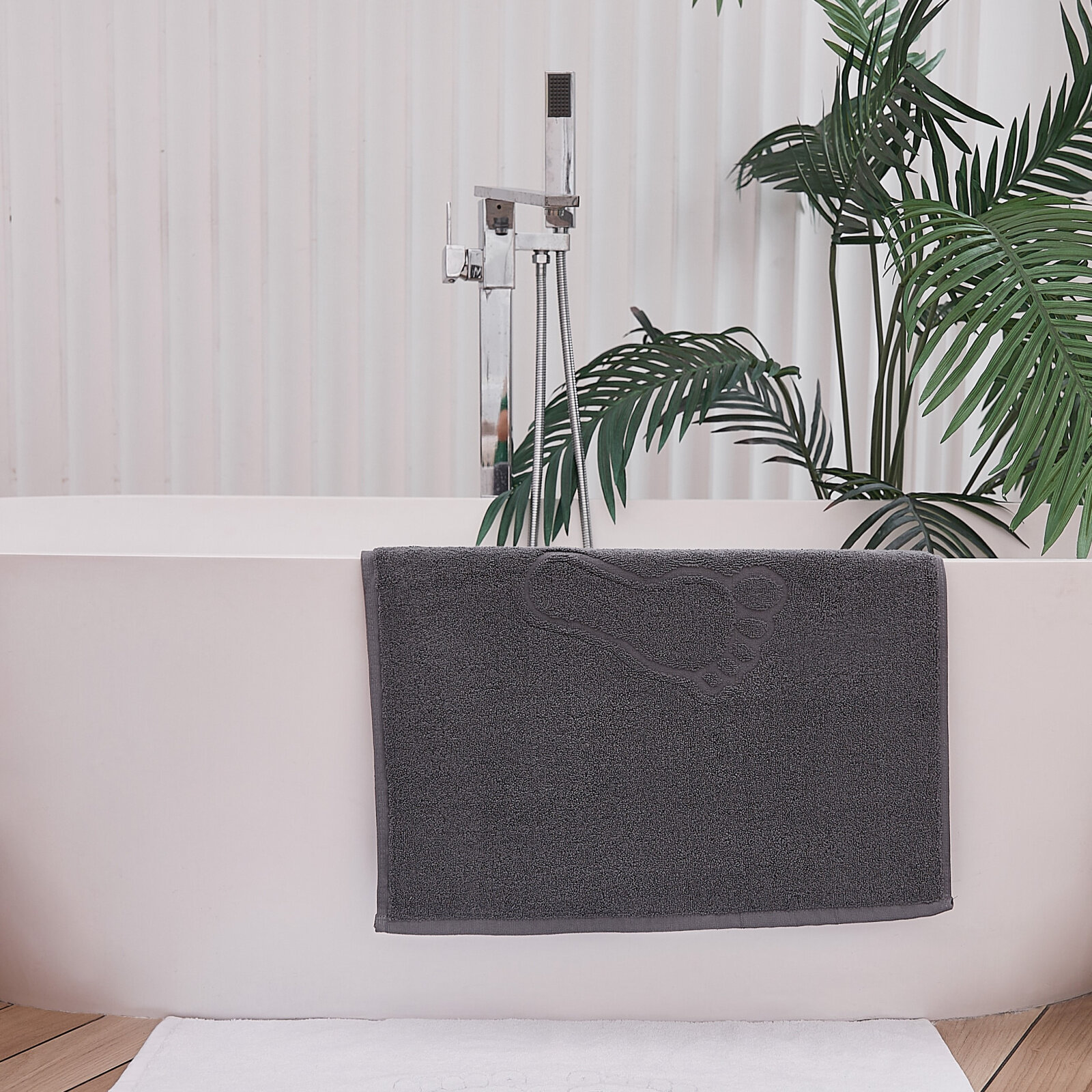 фото Коврики для ног 50*70 см. SANDAL "люкс", серый, плотность 700 гр.