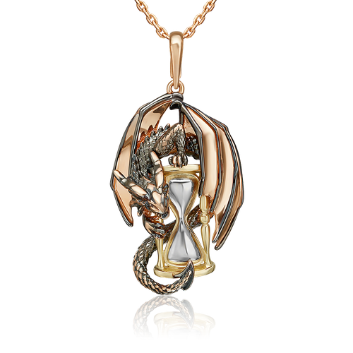 фото Подвеска platina, комбинированное золото, 585 проба