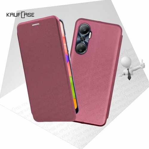 Чехол книжка KaufCase для телефона Infinix Hot 20 (X6826B) (6.82), бордовый. Трансфомер чехол книжка kaufcase для телефона infinix hot 20 x6826b 6 82 золото трансфомер