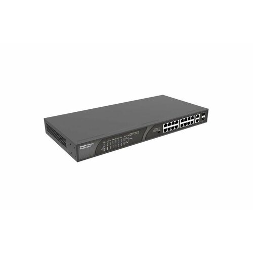 Коммутатор Ruijie Reyee 16-Port 100Mbps 2 Gigabit RJ45SFP combo Ports 16 of the ports support PoEPoE power supply PoE budget is 120W 1444500₽