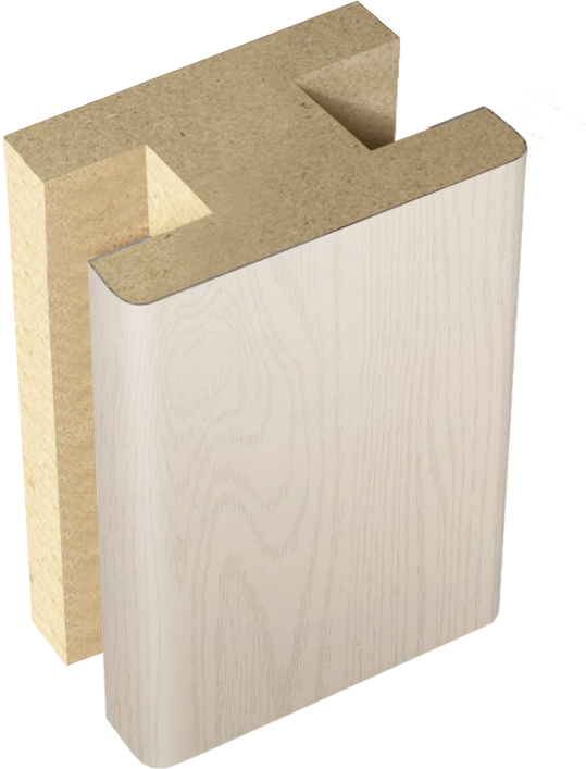 фото Профиль стыковочный Soft touch добор-добор Ясень капучино структурный, 40х24х2400