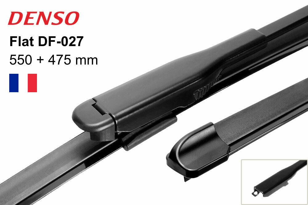 Комплект стеклоочистителей Denso WB-Flat Blade 550/480 мм, DF-027 - фото №1