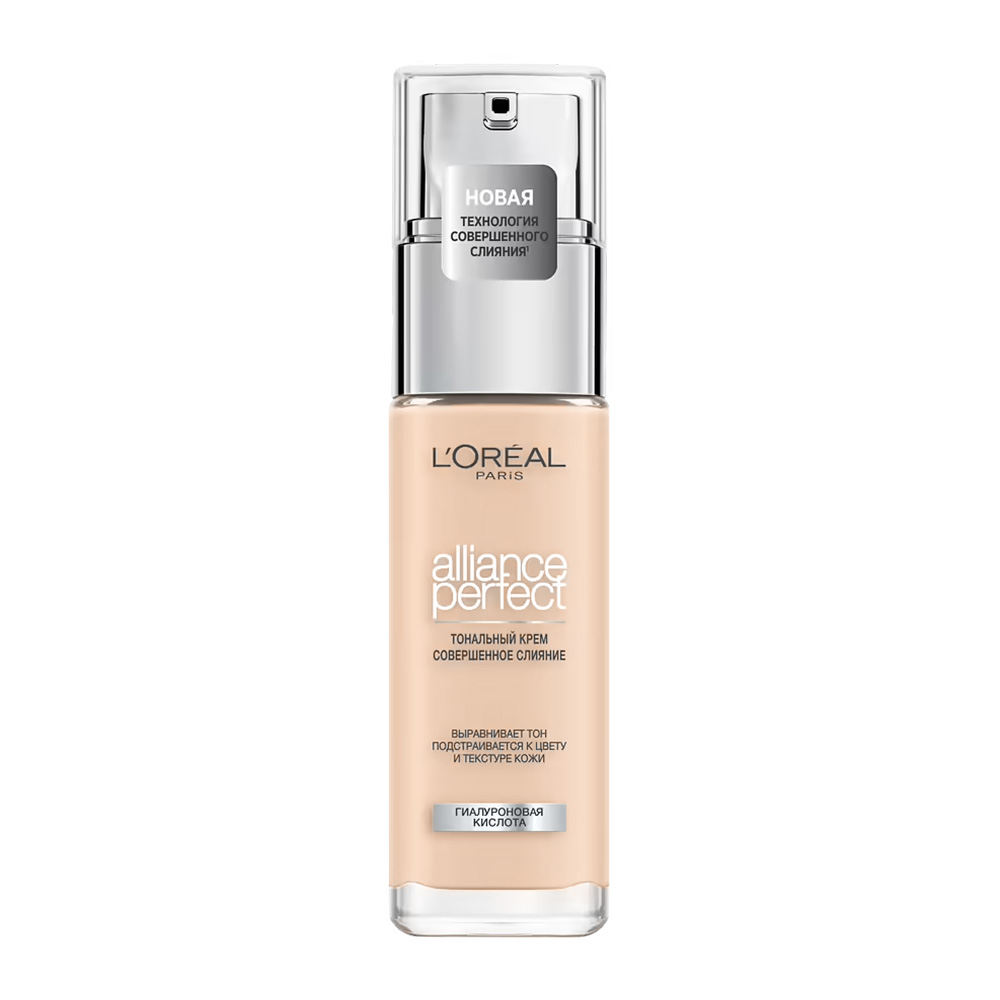 L'Oreal Paris, Тональный крем ALLIANCE PERFECT совершенное слияние обогащенный гиалуроновой кислотой, тон 0.5N, SPF 16, 30 мл