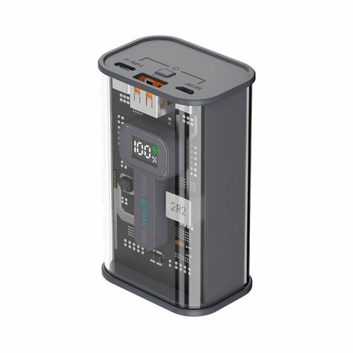 Внешний аккумулятор Power Bank 10000 mAh Deppa NRG Turbo TR, 22,5W, 33644 черный