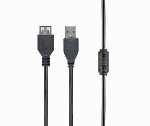 Кабель USB 2.0 Filum FL-CPro-U2-AM-AF-F1-1M 1 м, USB 2.0 Pro, черный, разъемы: USB A male-USB A female, пакет