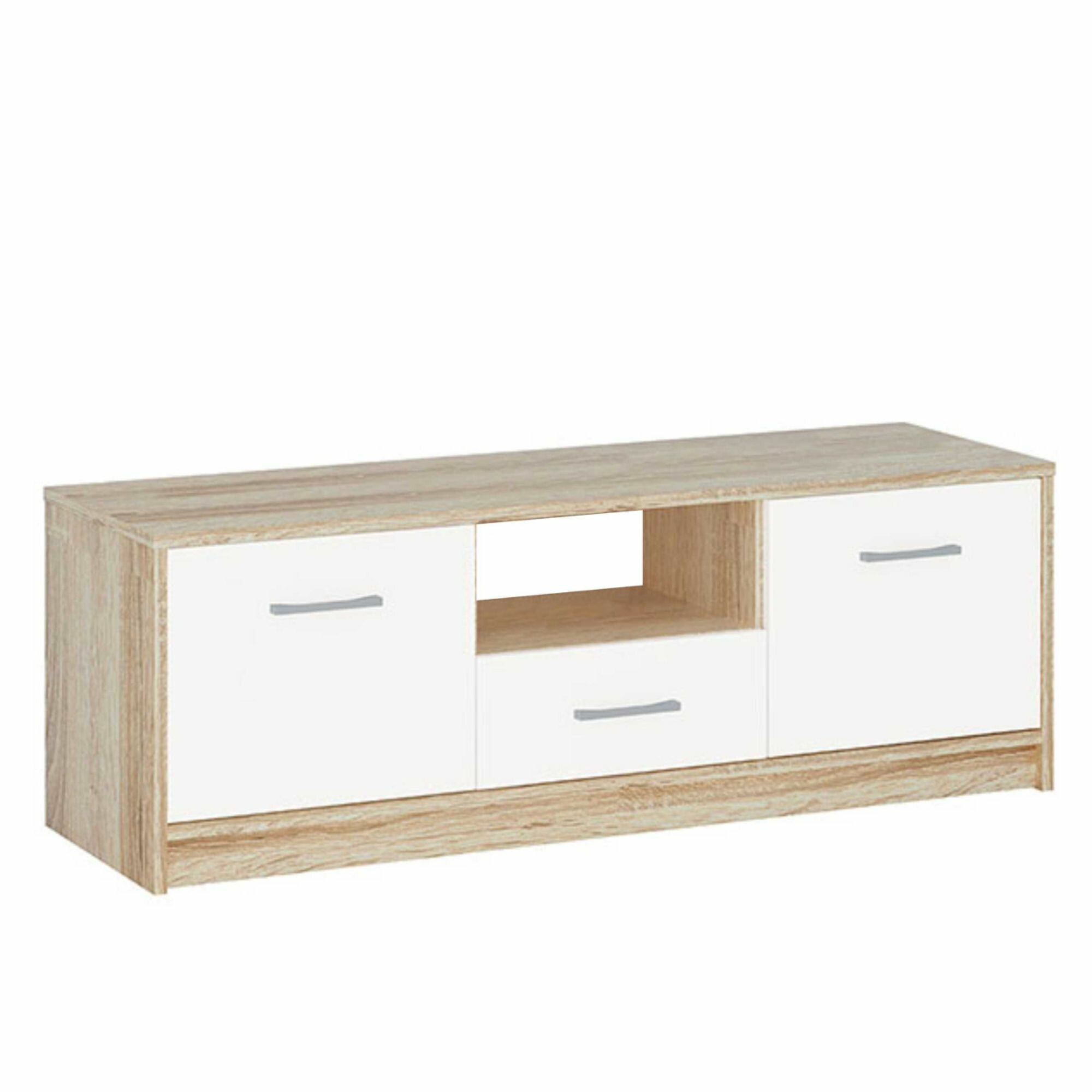 фото Тумба ТВ «Стелс» 2д1ящ, Дуб сонома/белый