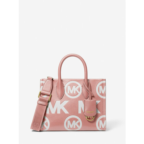 фото Сумка кросс-боди michael kors, фактура зернистая, розовый