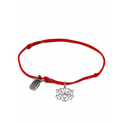 Браслет Amorem, серебро, 925 проба, красный