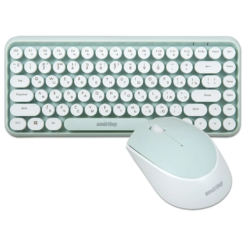 Комплект клавиатура + мышь SmartBuy беспроводной 626376AG Голубой