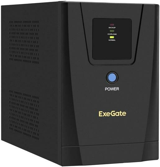 ИБП ExeGate SpecialPro UNB-1600. LED. AVR.6C13. RJ. USB <1600VA/950W, LED, AVR,6*C13, RJ45/11, USB, металлический корпус, Black>