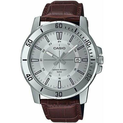 Наручные часы CASIO MTP-VD01L-7C, серый, коричневый