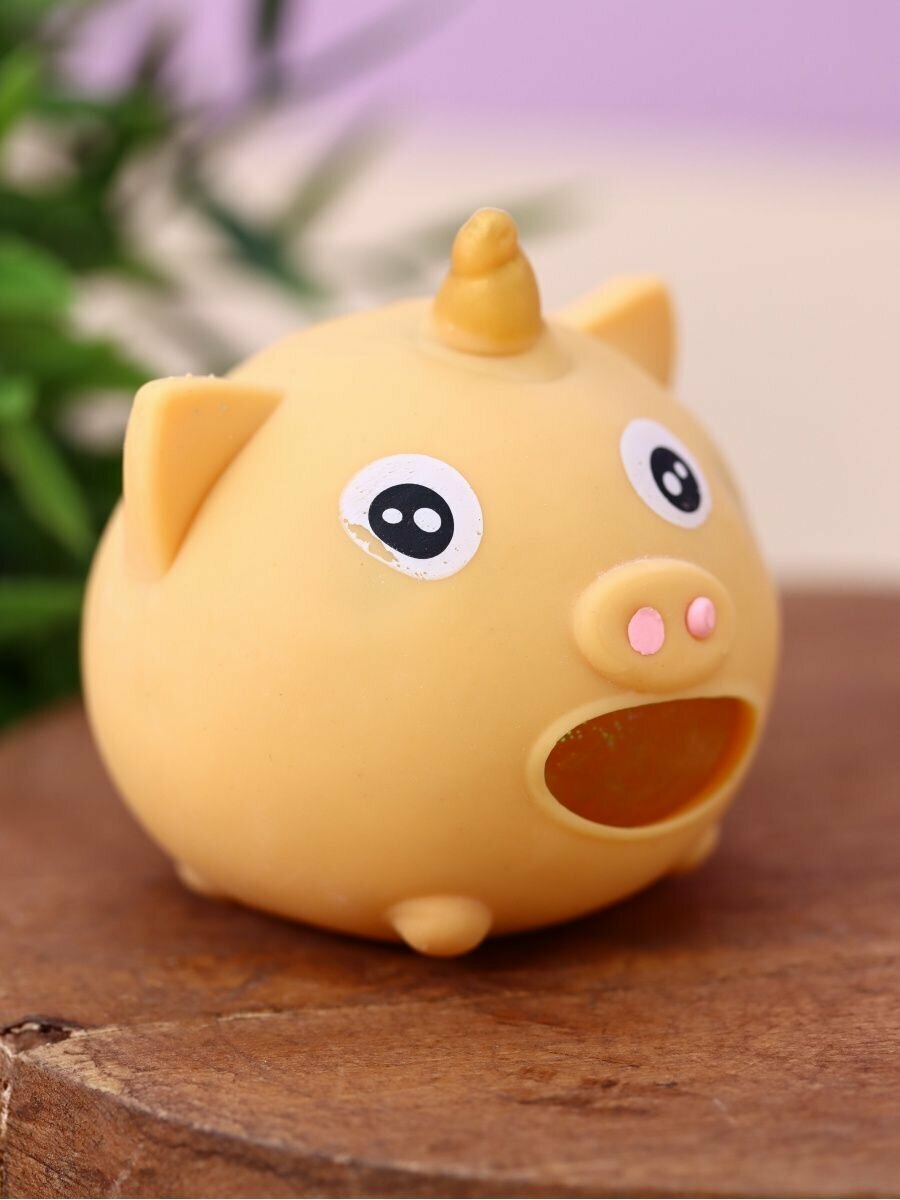 Сквиш Игрушка антистресс единорог для детей "Unicorn squeeze toy", orange, 6х6 см