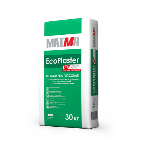 Гипсовая штукатурка магма EcoPlaster МР (30 кг) гипсовая штукатурка магма ecoplaster мр 30 кг