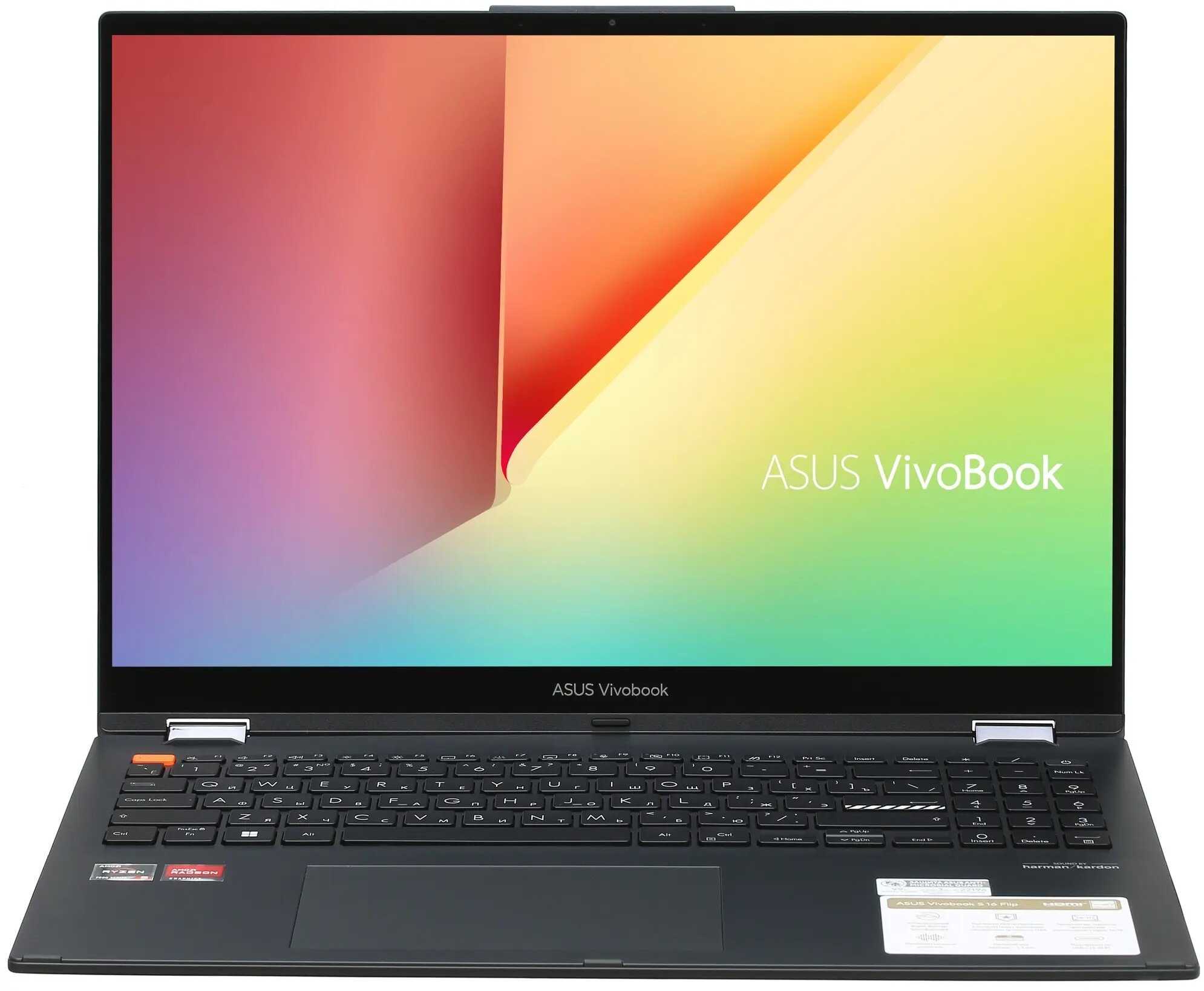 Ноутбук Asus Vivobook S TN3604YA-MC099W, 16", Intel Ryzen 5 7530U 8ГБ, SSD 512ГБ, AMD Radeon Vega 7, черный (90nb1041-m00450)