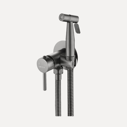 Изображение товара Встраиваемый однорычажный смеситель с гигиенической лейкой Shevanik S147T латунь