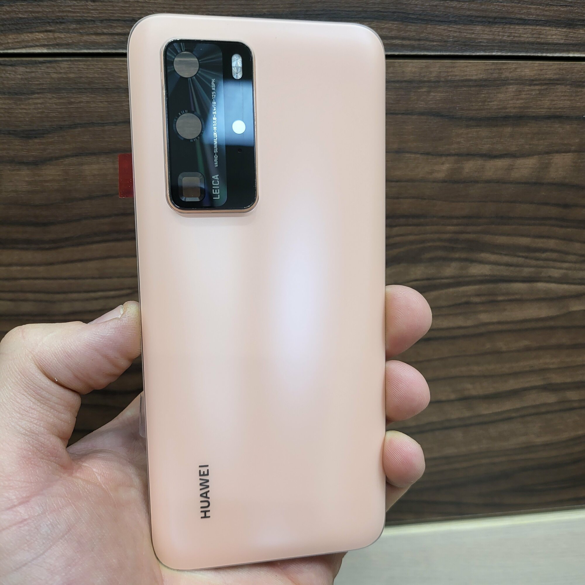 Крышка для Huawei P40 Pro - задняя стеклянная панель премиум качество (Золотистого цвета)