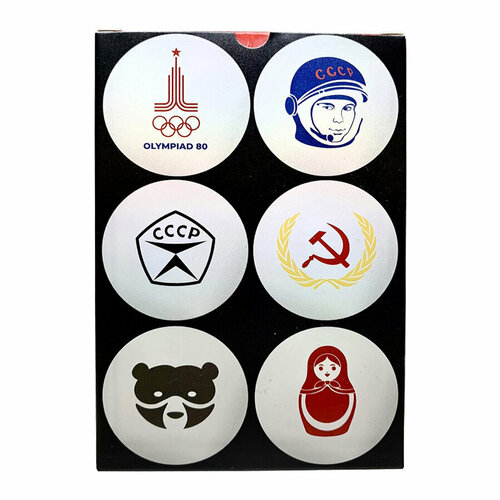 фото Мячи для настольного тенниса tts 3* ссср 40+ plastic abs x6, white