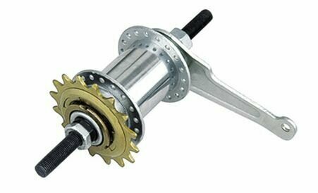 Втулка велосипедная задняя 1 скорость с тормозом 36 отверстий звезда 18 зубьев с гайкой стальная серебристая