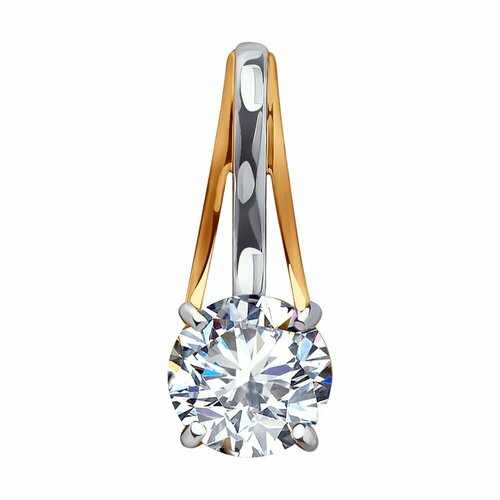 фото Подвеска diamant, красное золото, 585 проба, фианит