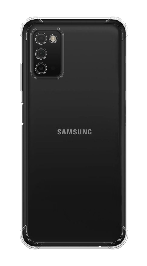 Противоударный силиконовый чехол на Samsung Galaxy A03S / Самсунг Галакси A03S, прозрачный