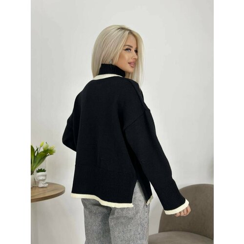 фото Свитер, размер 42/48, черный fashion