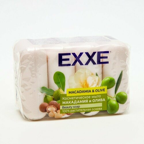 Туалетное мыло косметическое EXXE Макадамия и олива 4*70 г (комплект из 8 шт) туалетное мыло косметическое exxe 1 1 спелая вишня 4 шт 75 г комплект из 7 шт