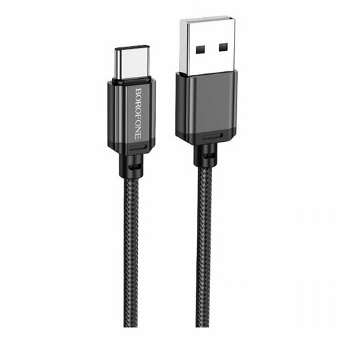 Дата-кабель Borofone BX87 USB-Type-C, 1 м, черный дата кабель borofone bx17 usb type c 1 м черный